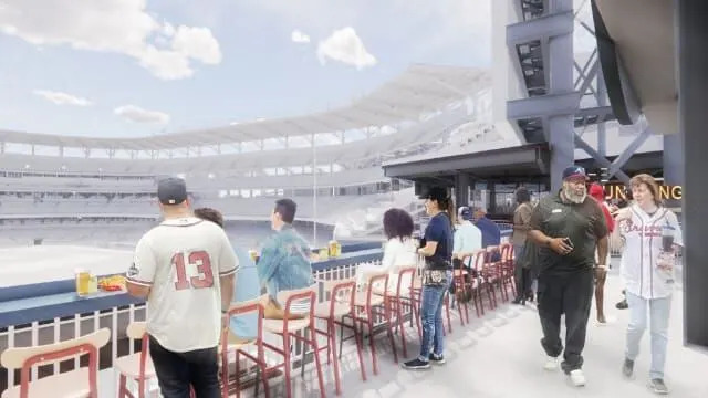 Launching Pad: Located in left field above Sections 147 and 149, the Launching Pad will showcase décor honoring the Braves’ storied home run history and offer unique hosting opportunities for groups, complete with a complimentary classic ballpark fare buffet and a signature bar. The new area includes six private, open-air boxes which offer seating opportunities for 20 to 25 fans each. The boxes can also be combined to create a customized experience for larger gatherings.
