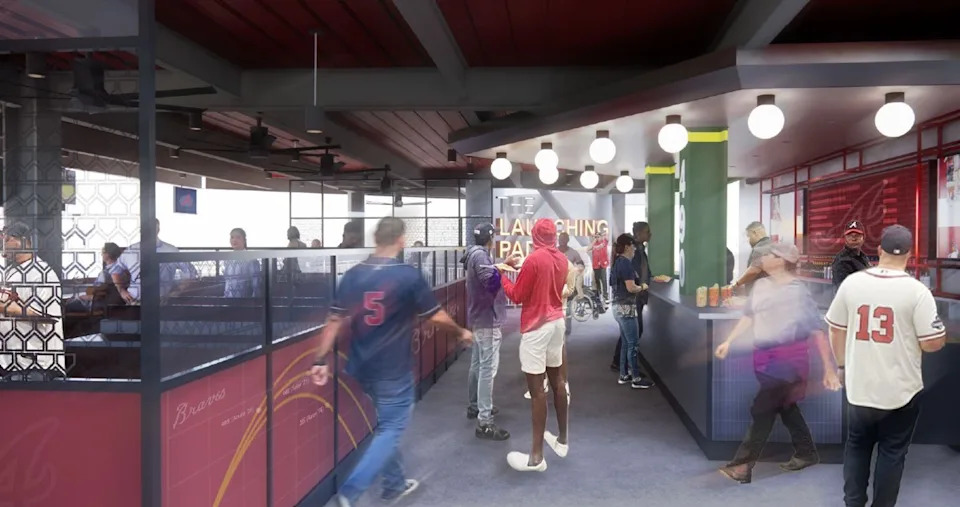 Launching Pad: Located in left field above Sections 147 and 149, the Launching Pad will showcase décor honoring the Braves’ storied home run history and offer unique hosting opportunities for groups, complete with a complimentary classic ballpark fare buffet and a signature bar. The new area includes six private, open-air boxes which offer seating opportunities for 20 to 25 fans each. The boxes can also be combined to create a customized experience for larger gatherings.