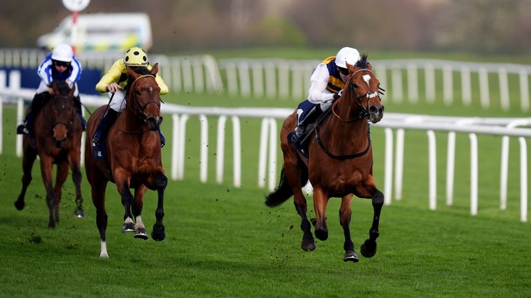 Docklands ridden by Jamie Spencer on their way to winning the William Hill Doncaster Mile