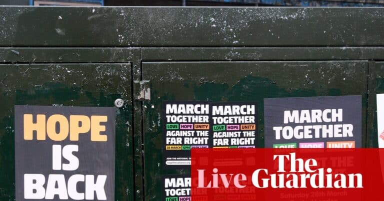 Hundreds of thousands of people expected at London march against the far right – live | London – Breaking News, Latest Updates