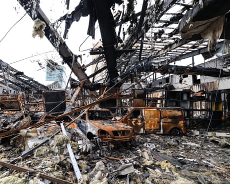 Damage to a car service centre in eastern Tehran hit by a missile strike at the weekend