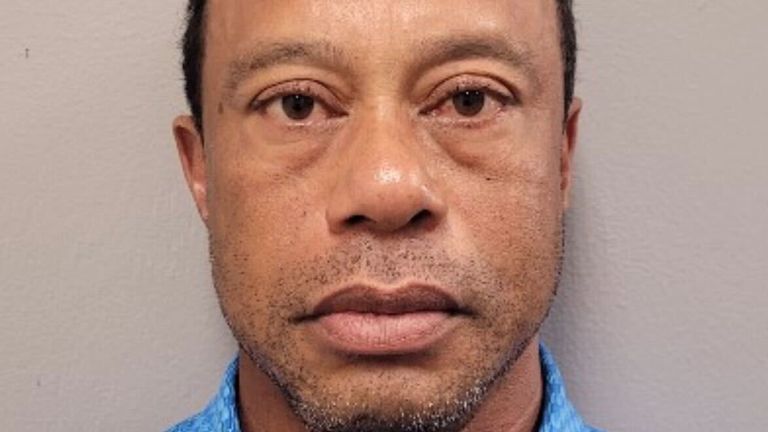 The golfer's mugshot was released after his arrest. Pic: Martin County Sheriff's Office