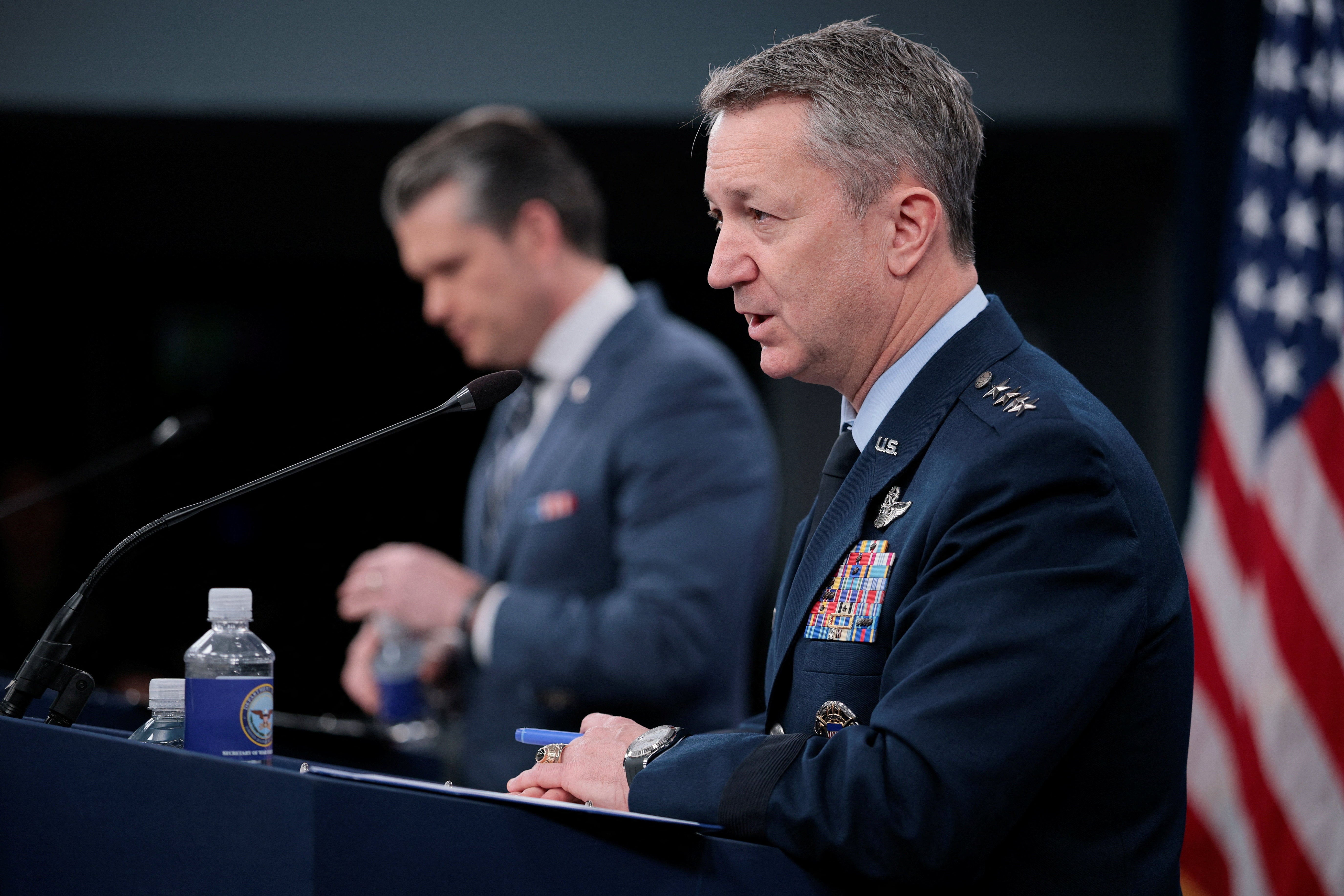 Chairman of the Joint Chiefs of Staff General Dan Caine declined to offer a legal rationale for targeting Iran's water infrastructure after President Donald Trump threatened to destroy desalinization plants