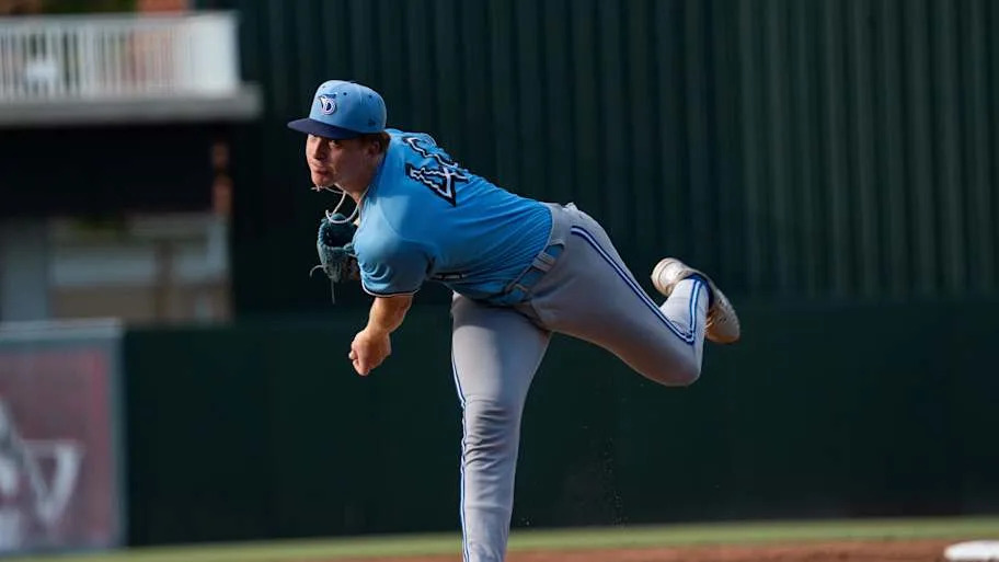 Johnny King, a pitcher for the Dunedin Blue Jays  