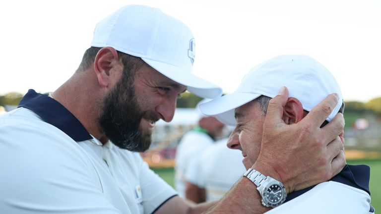 Rory McIlroy/Jon Rahm at the Ryder Cup 