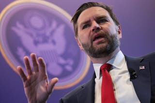 US Vice President JD Vance delivers remarks at Mathias Corvinus Collegium in Budapest, Hungary, on Wednesday