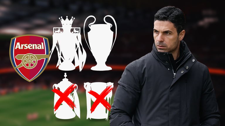 Arsenal have gone from the possibility of four trophies to two