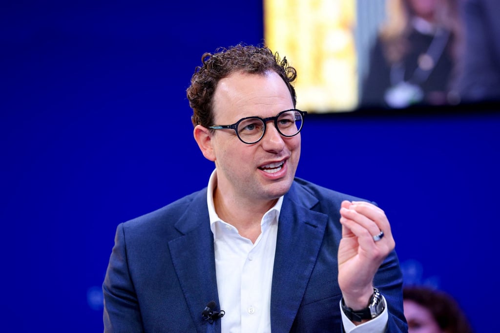 Dario Amodei, CEO and co-founder of Anthropic, speaks at the 56th annual World Economic Forum in Davos, Switzerland, on January 20. Photo: Reuters