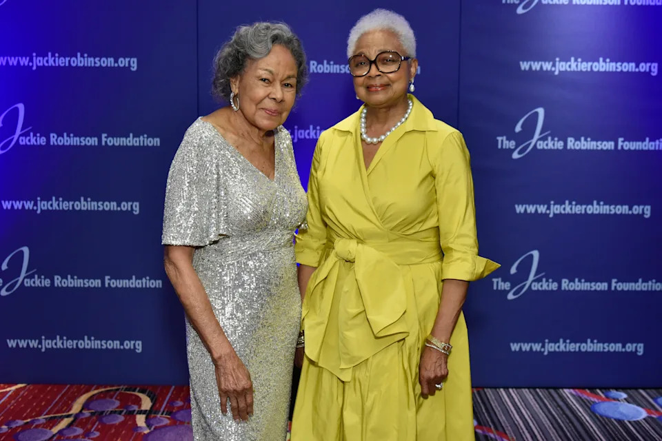 NEW YORK, NY - MARCH 04:  Rachel Robinson and Billye Aaron attend the Jackie Robinson Foundation 2019 Annual Awards Dinner on March 4, 2019 in New York City.  (Photo by Eugene Gologursky/Getty Images for Jackie Robinson Foundation)