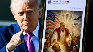 Trump deletes AI image of him as Jesus, says meant to be doctor – Business News, Markets & Economy