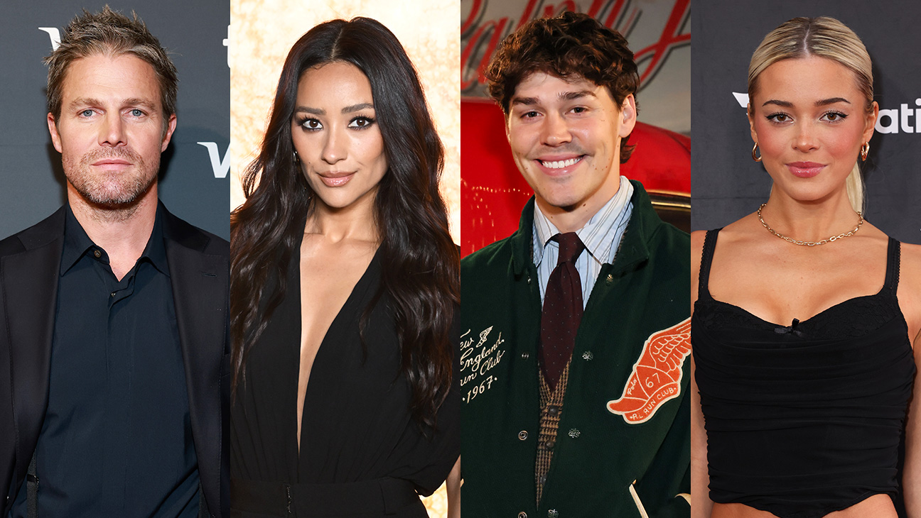 Stephen Amell, Shay Mitchell, Noah Beck and Livvy Dunne