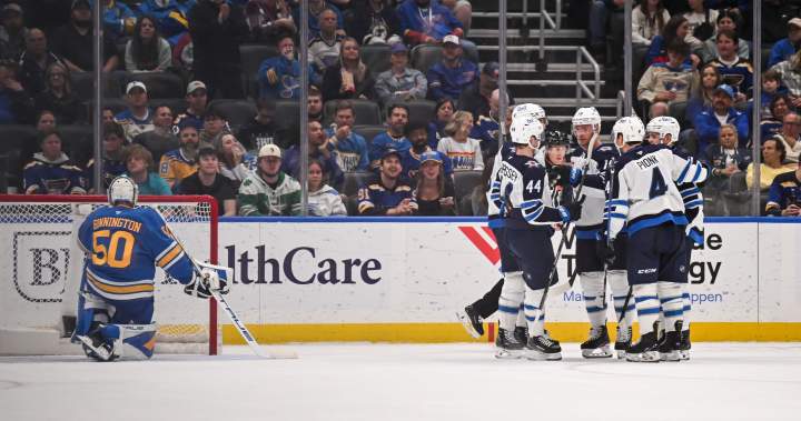 Winnipeg Jets keep faint playoff hopes alive with 3-2 win in St. Louis – Winnipeg-Breaking News, Latest Updates